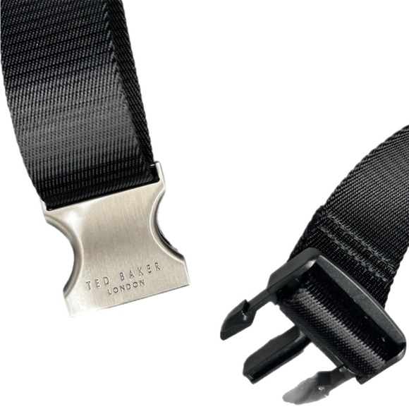 Ted Baker Cobbra Unisex Black Belt Bag Blue Trim - Picture 6 of 15